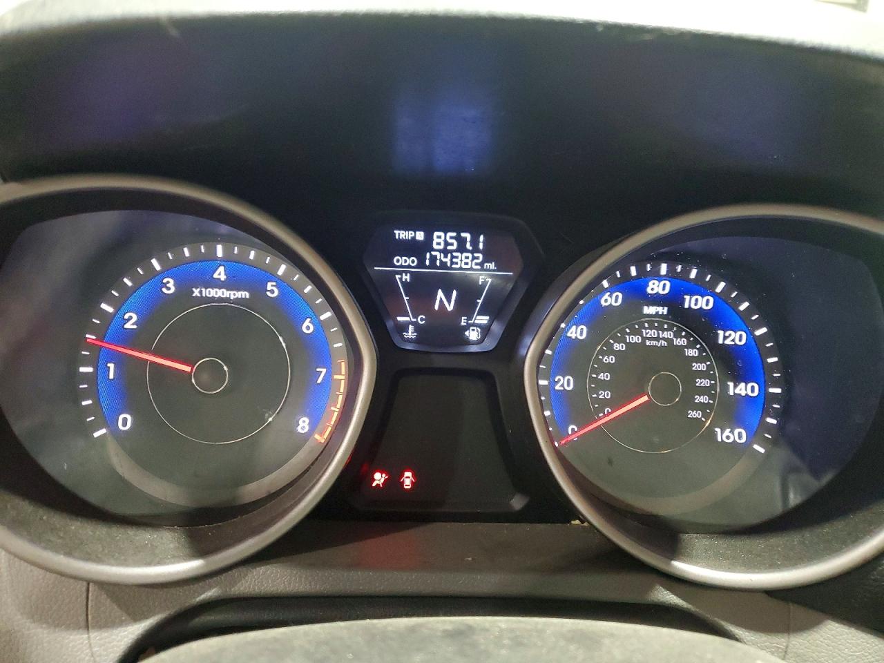2013 Hyundai Elantra Gls Gray vin: KMHDH4AE9DU911241