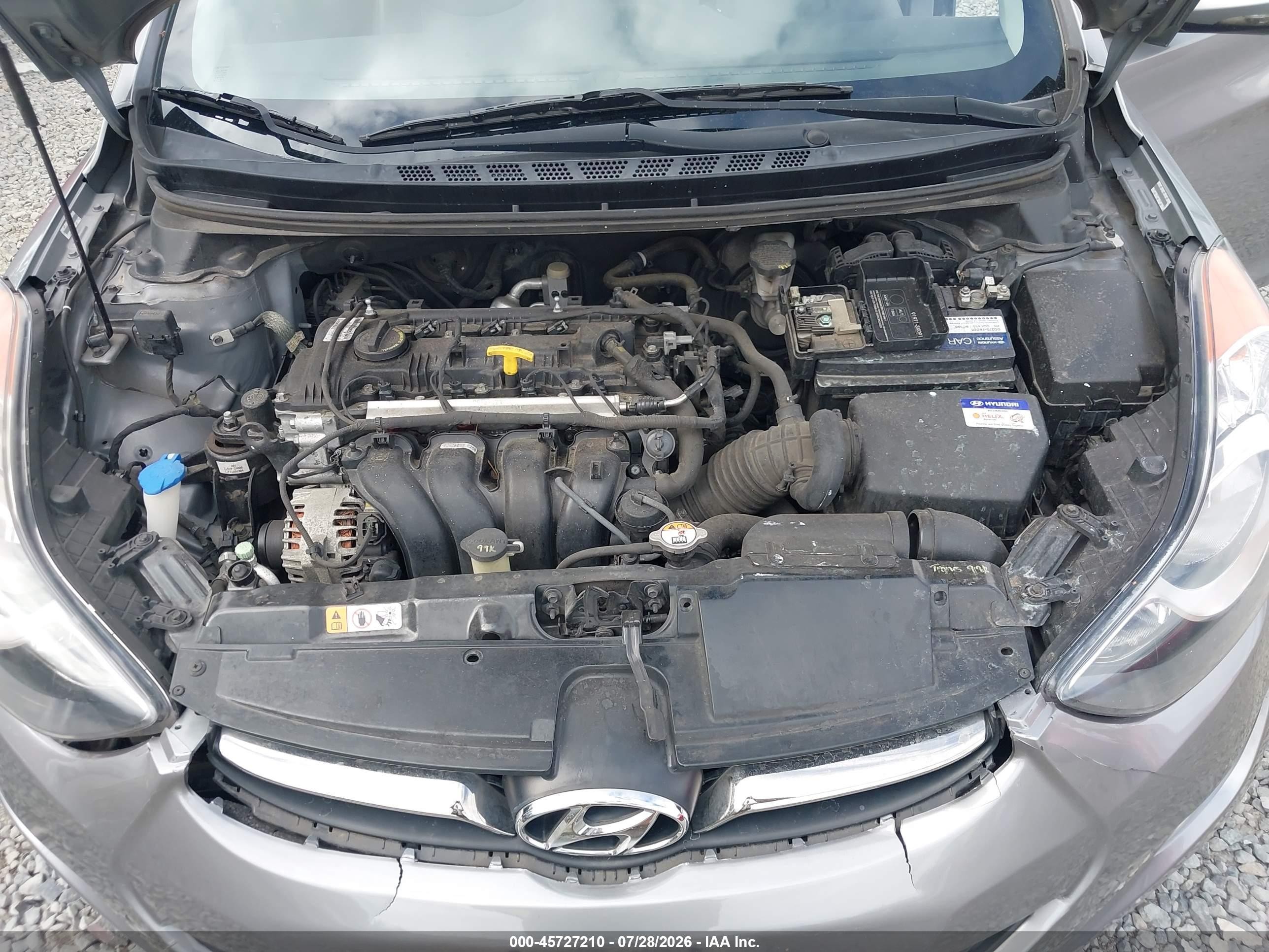 2013 Hyundai Elantra Limited Silver vin: KMHDH4AE9DU917279