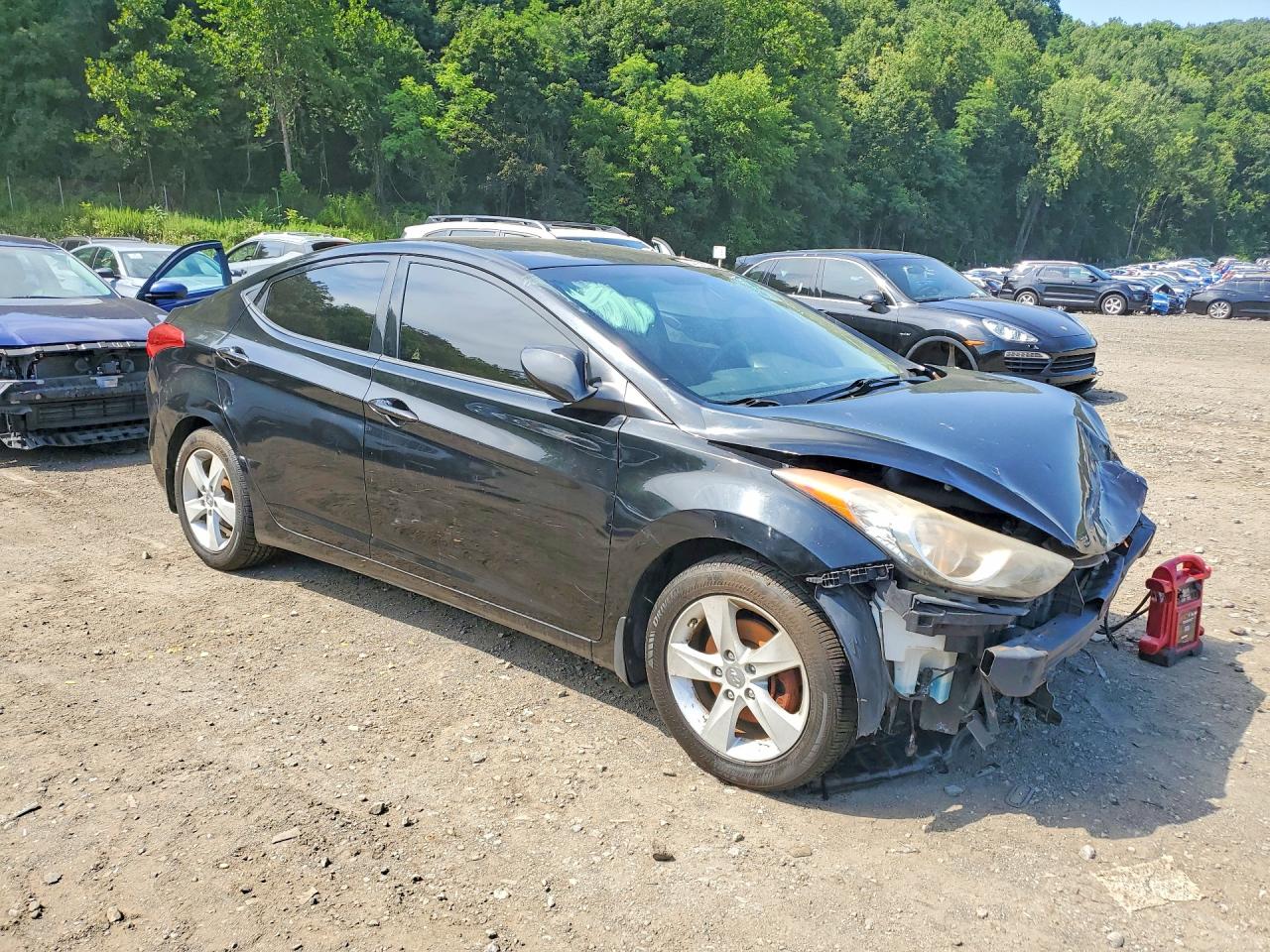 2013 Hyundai Elantra Gls Black vin: KMHDH4AE9DU927116
