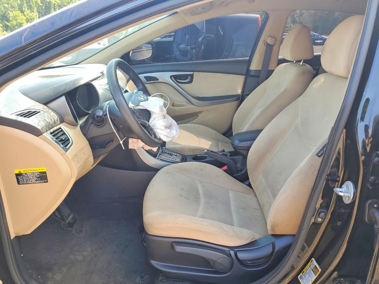 2013 Hyundai Elantra Gls Black vin: KMHDH4AE9DU927116
