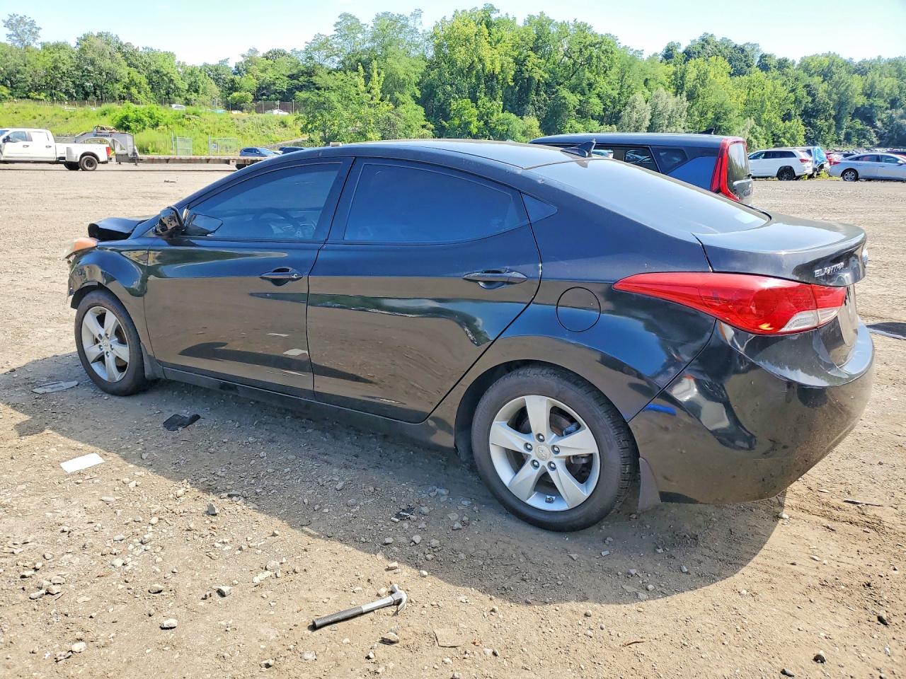 2013 Hyundai Elantra Gls Black vin: KMHDH4AE9DU927116