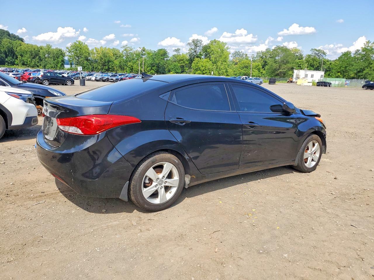 2013 Hyundai Elantra Gls Black vin: KMHDH4AE9DU927116