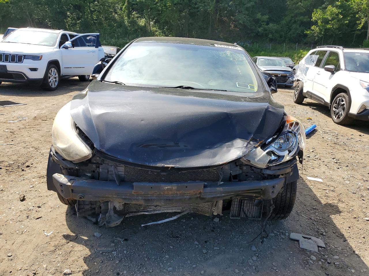 2013 Hyundai Elantra Gls Black vin: KMHDH4AE9DU927116