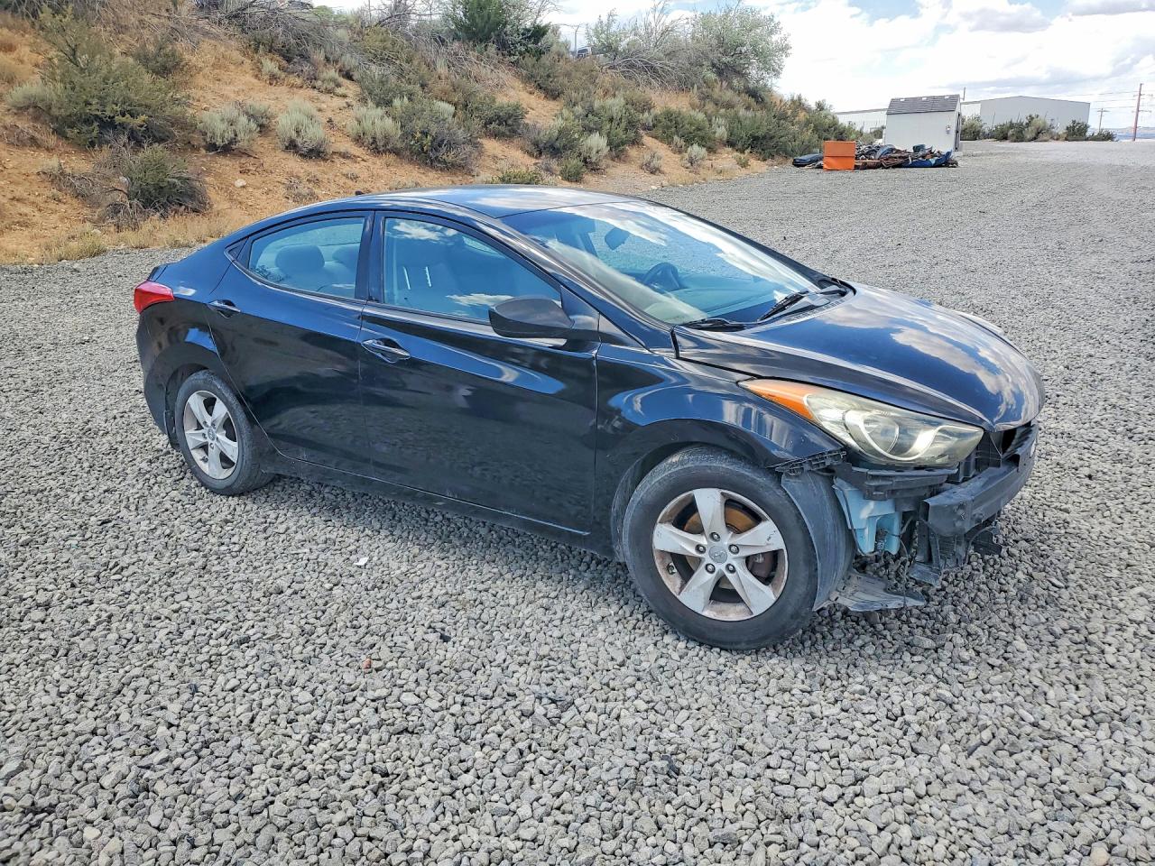 2013 Hyundai Elantra Gls Black vin: KMHDH4AE9DU936060