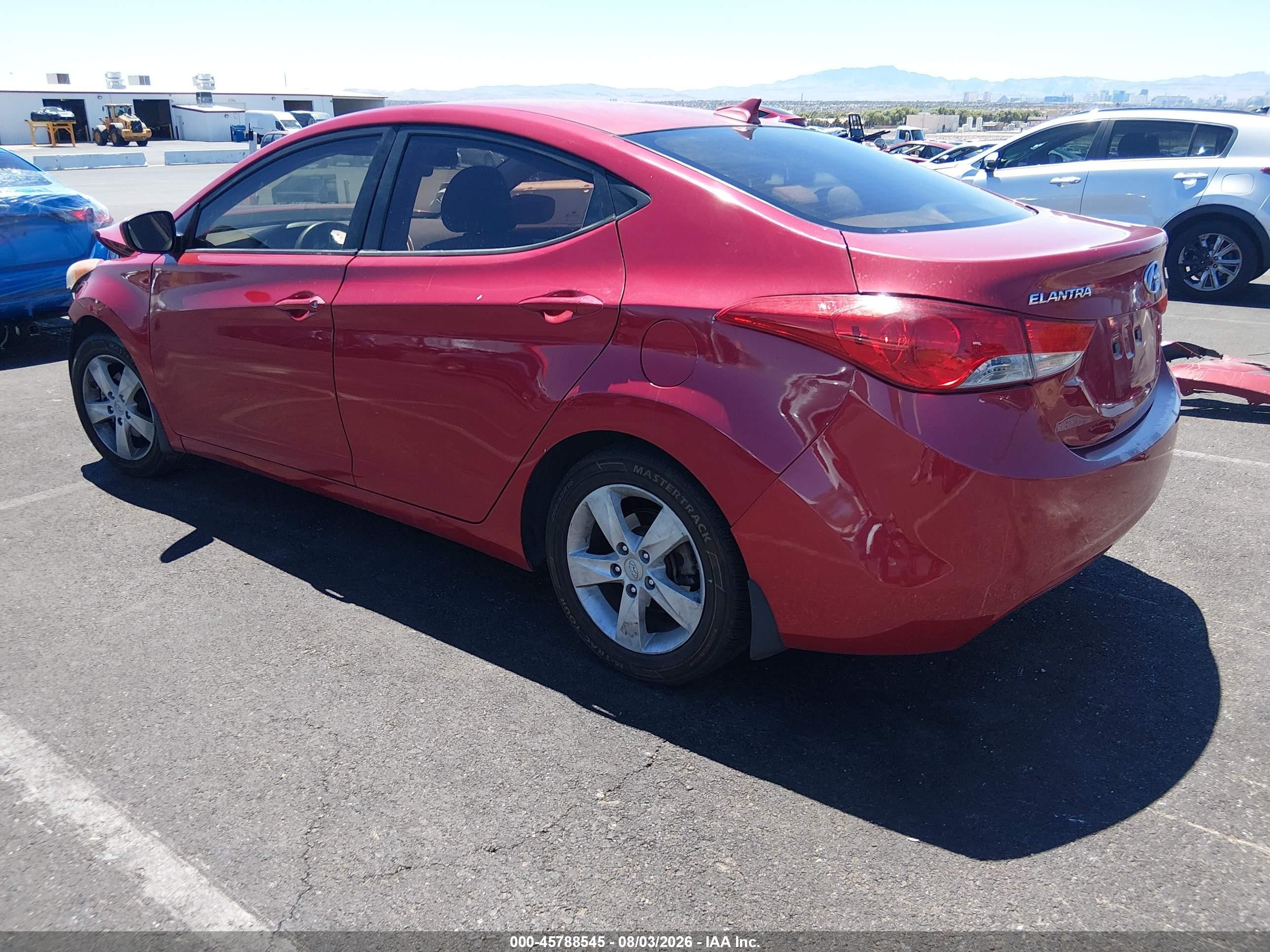 2013 Hyundai Elantra Gls Red vin: KMHDH4AE9DU944126
