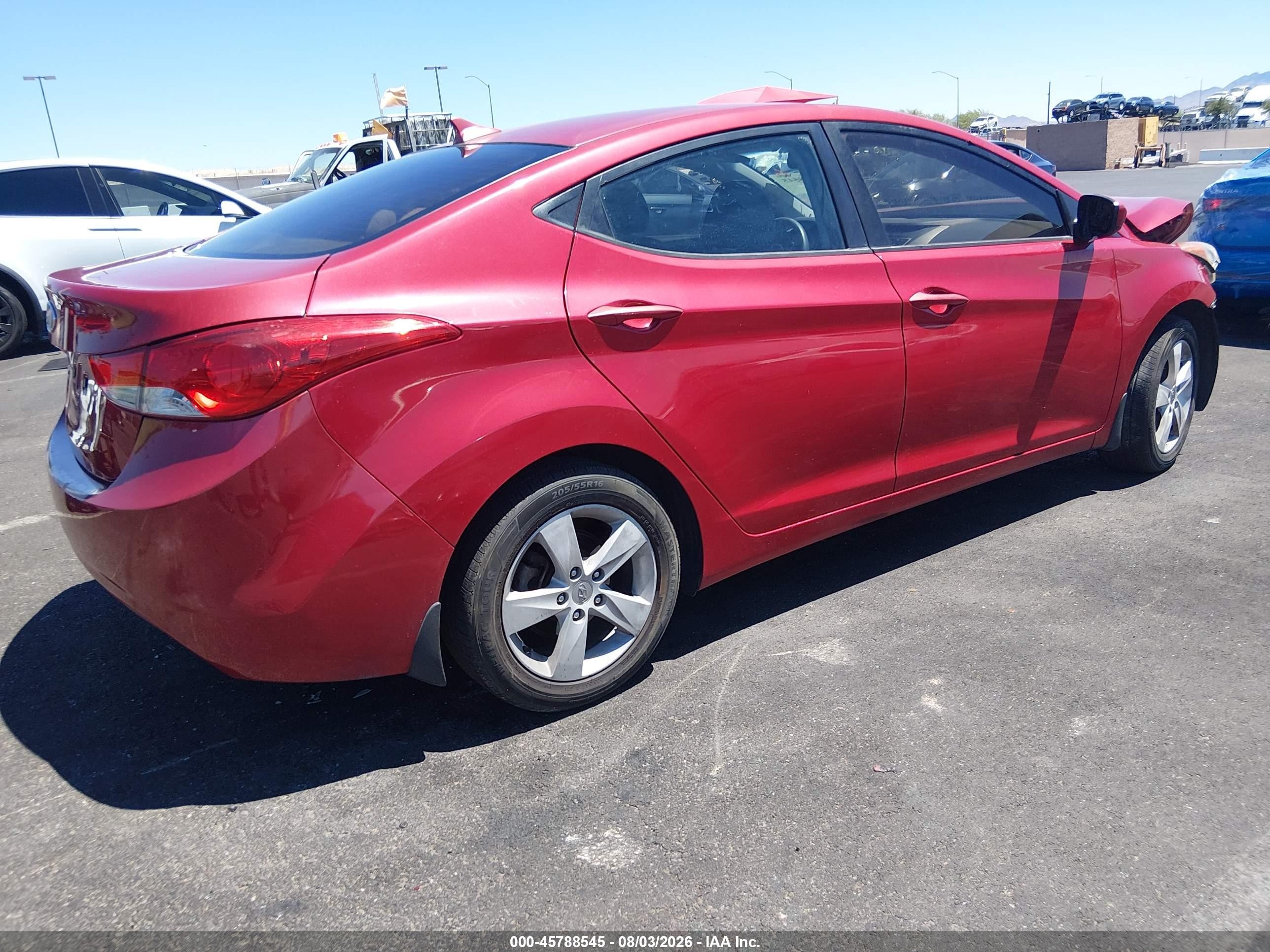 2013 Hyundai Elantra Gls Red vin: KMHDH4AE9DU944126