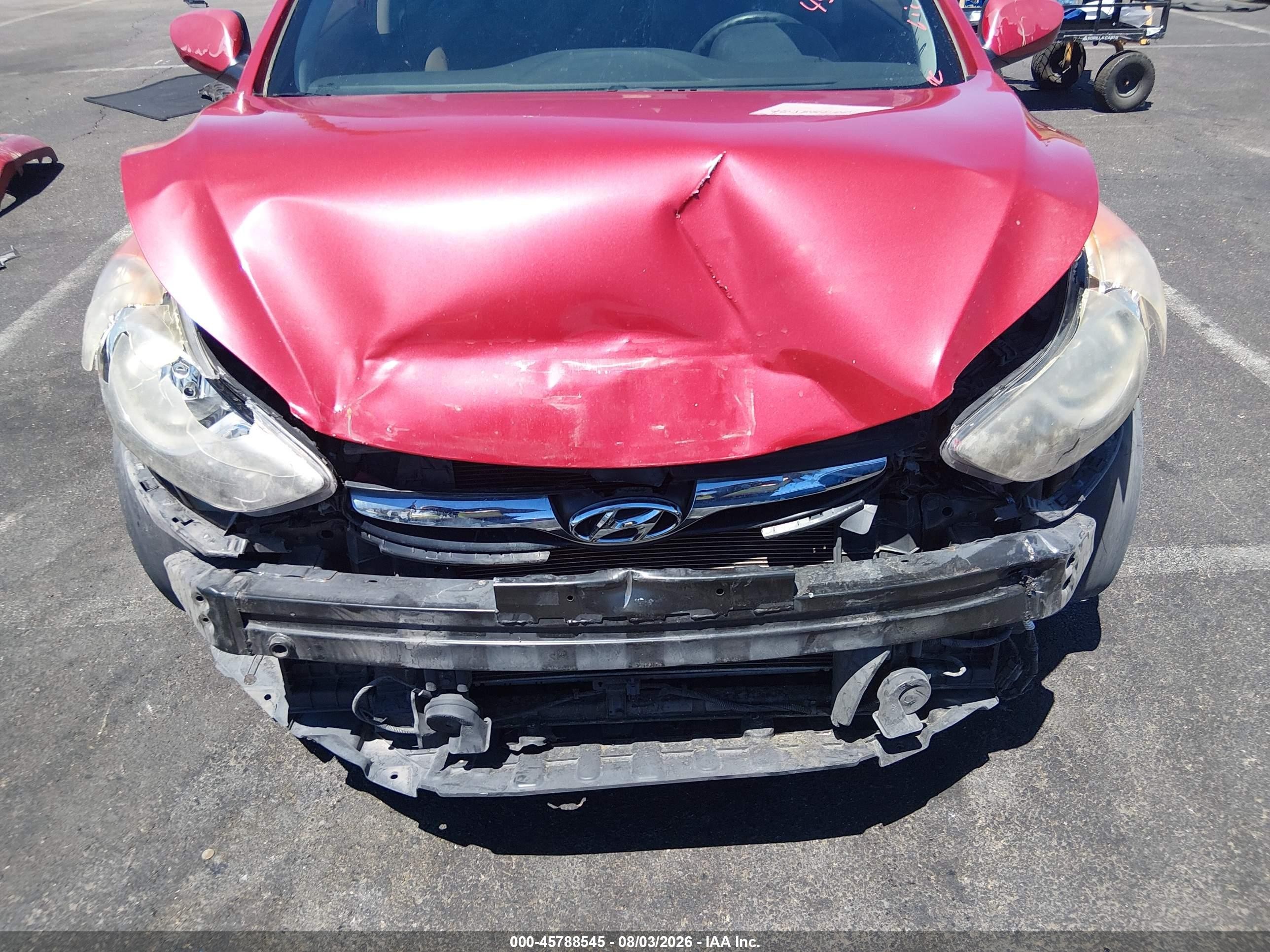 2013 Hyundai Elantra Gls Red vin: KMHDH4AE9DU944126