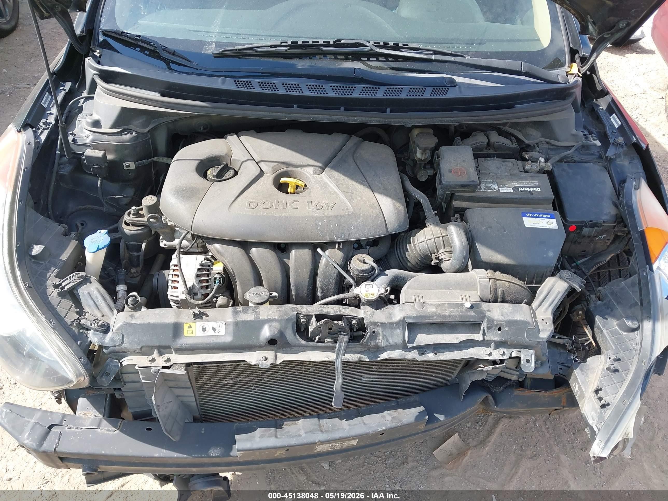 2013 Hyundai Elantra Gls Black vin: KMHDH4AE9DU960987