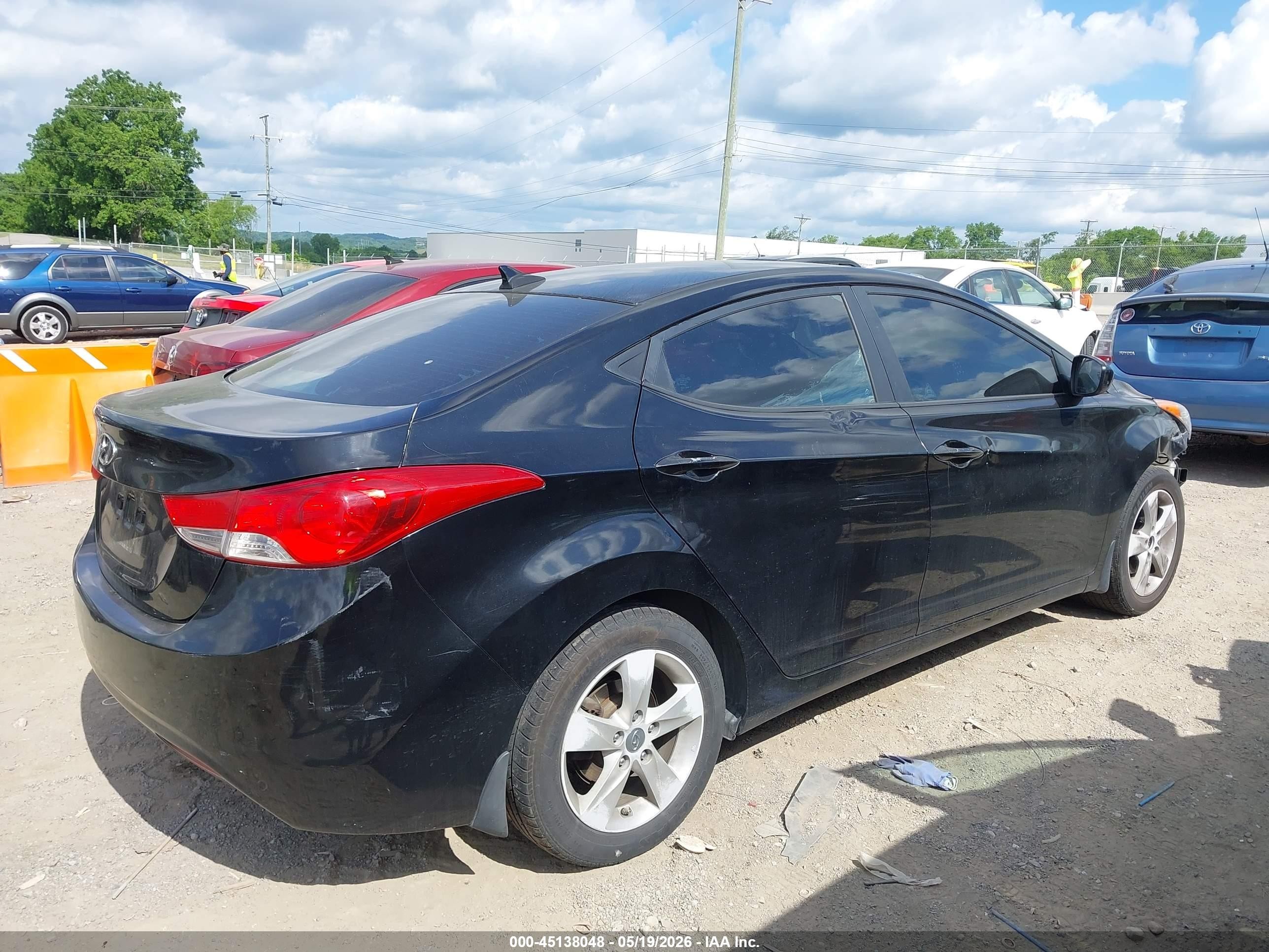 2013 Hyundai Elantra Gls Black vin: KMHDH4AE9DU960987