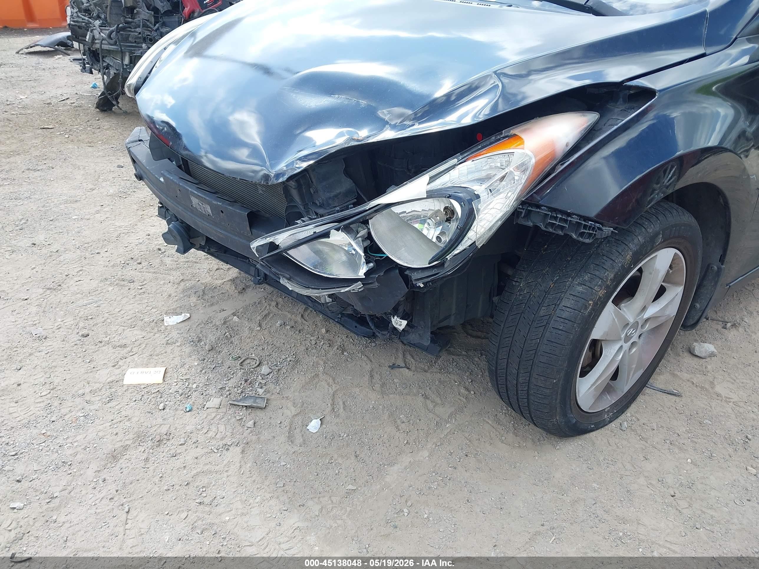 2013 Hyundai Elantra Gls Black vin: KMHDH4AE9DU960987