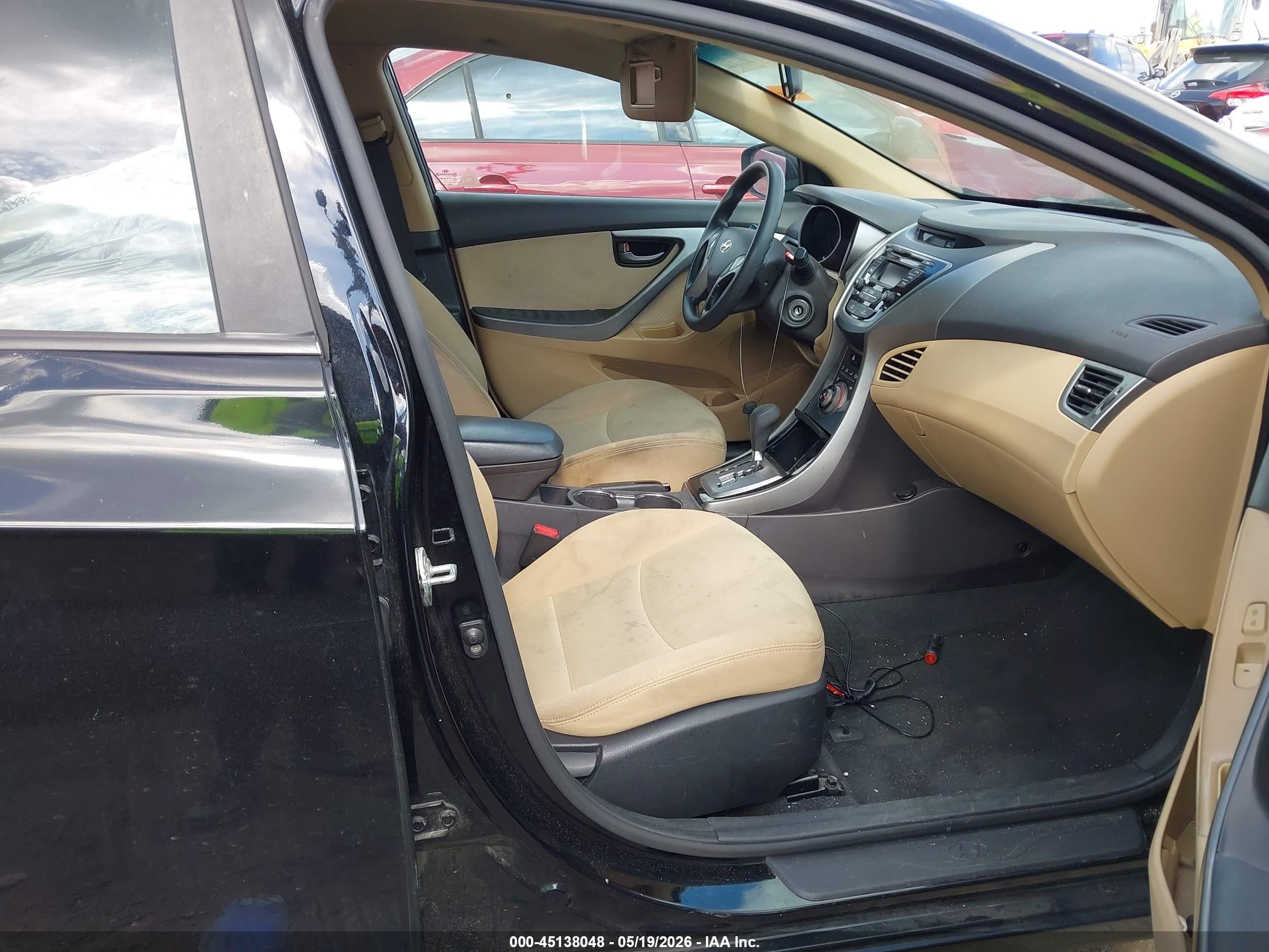 2013 Hyundai Elantra Gls Black vin: KMHDH4AE9DU960987