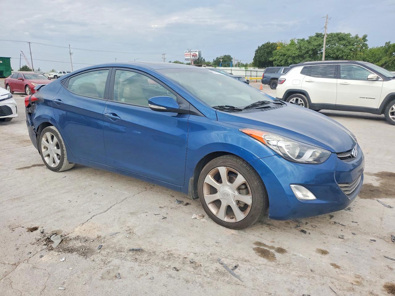 2013 Hyundai Elantra Limited Blue vin: KMHDH4AE9DU976381