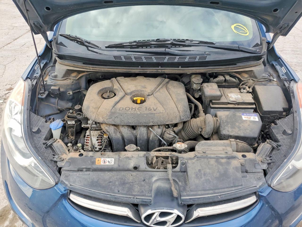 2013 Hyundai Elantra Limited Blue vin: KMHDH4AE9DU976381
