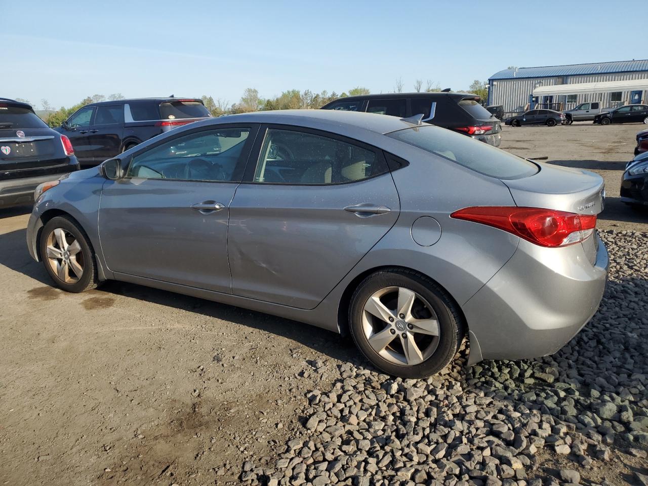 2013 Hyundai Elantra Gray vin: KMHDH4AE9DU980706