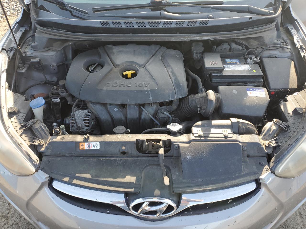 2013 Hyundai Elantra Gray vin: KMHDH4AE9DU980706