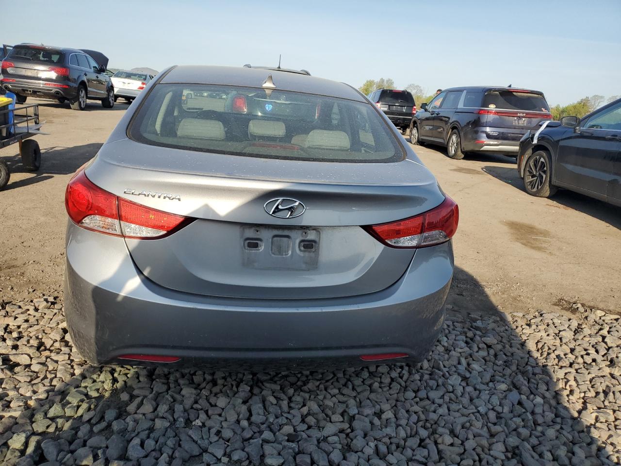 2013 Hyundai Elantra Gray vin: KMHDH4AE9DU980706