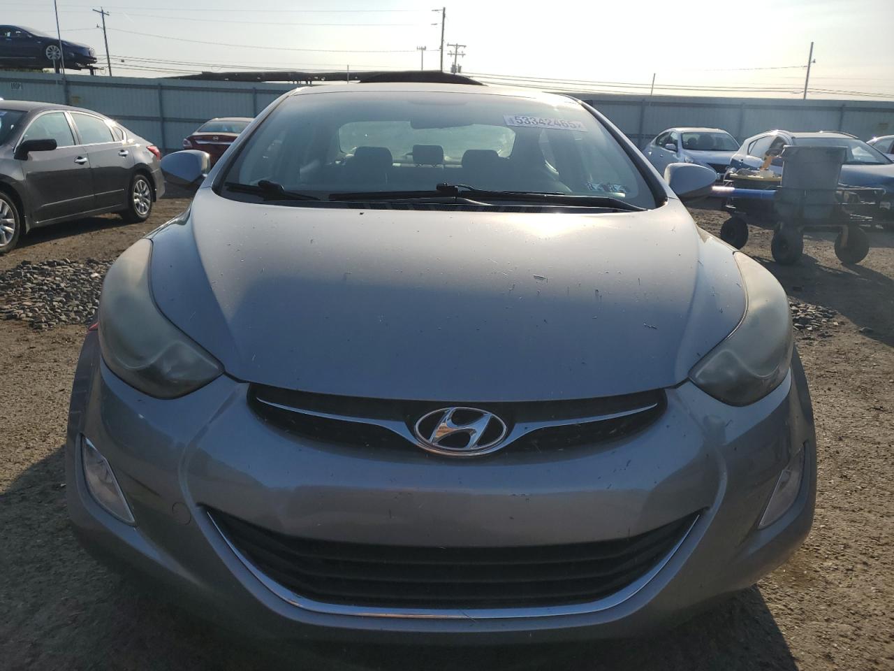 2013 Hyundai Elantra Gray vin: KMHDH4AE9DU980706