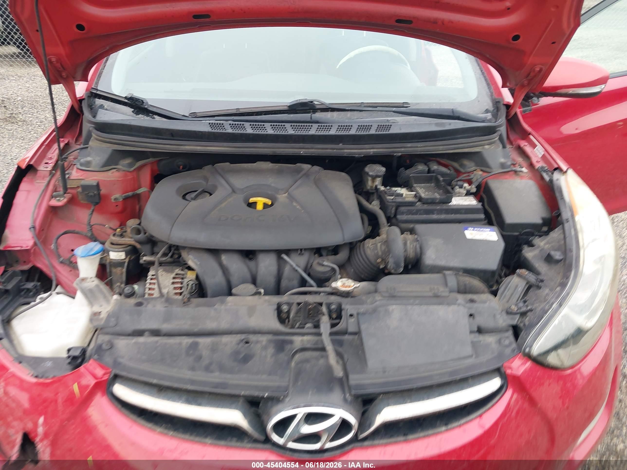 2013 Hyundai Elantra Limited Red vin: KMHDH4AE9DU997005