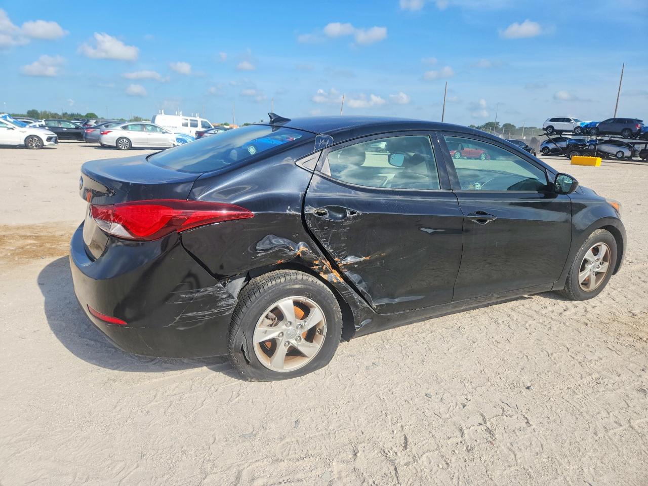 2014 Hyundai Elantra Se Black vin: KMHDH4AE9EU034591