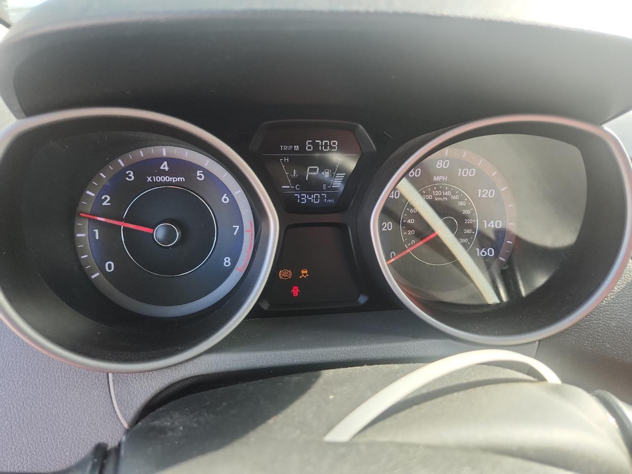 2014 Hyundai Elantra Se Black vin: KMHDH4AE9EU034591 Damage: Warning Light - Abs, On, Unacceptable