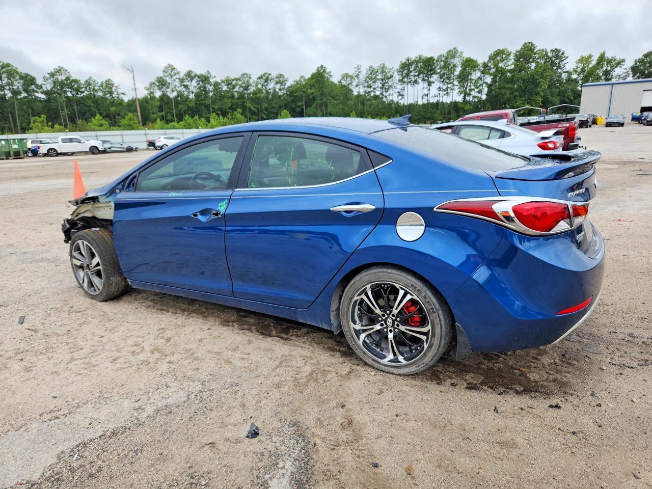 2014 Hyundai Elantra Limited Blue vin: KMHDH4AE9EU036650
