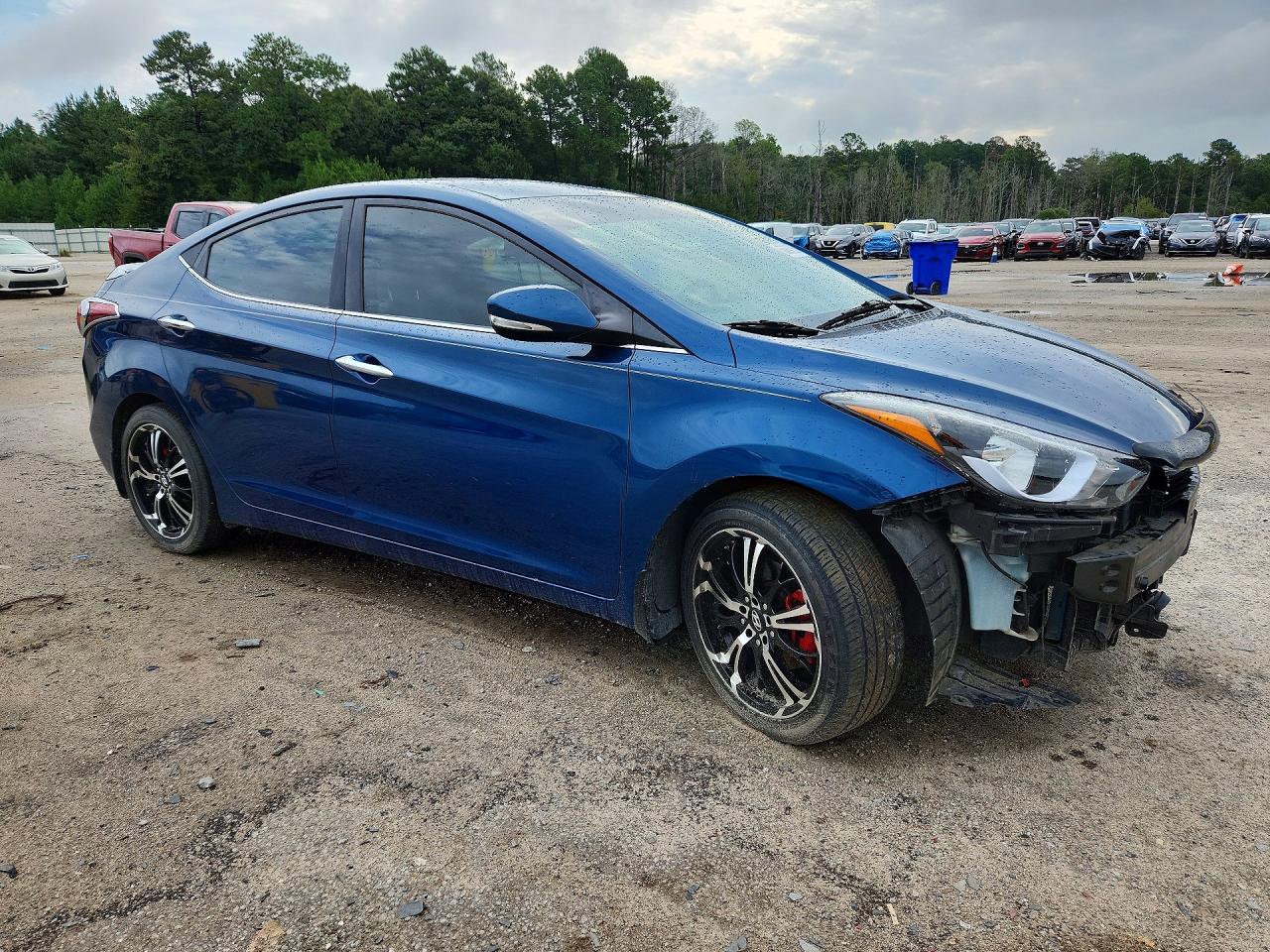 2014 Hyundai Elantra Limited Blue vin: KMHDH4AE9EU036650