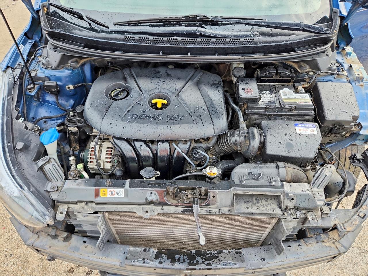 2014 Hyundai Elantra Limited Blue vin: KMHDH4AE9EU036650
