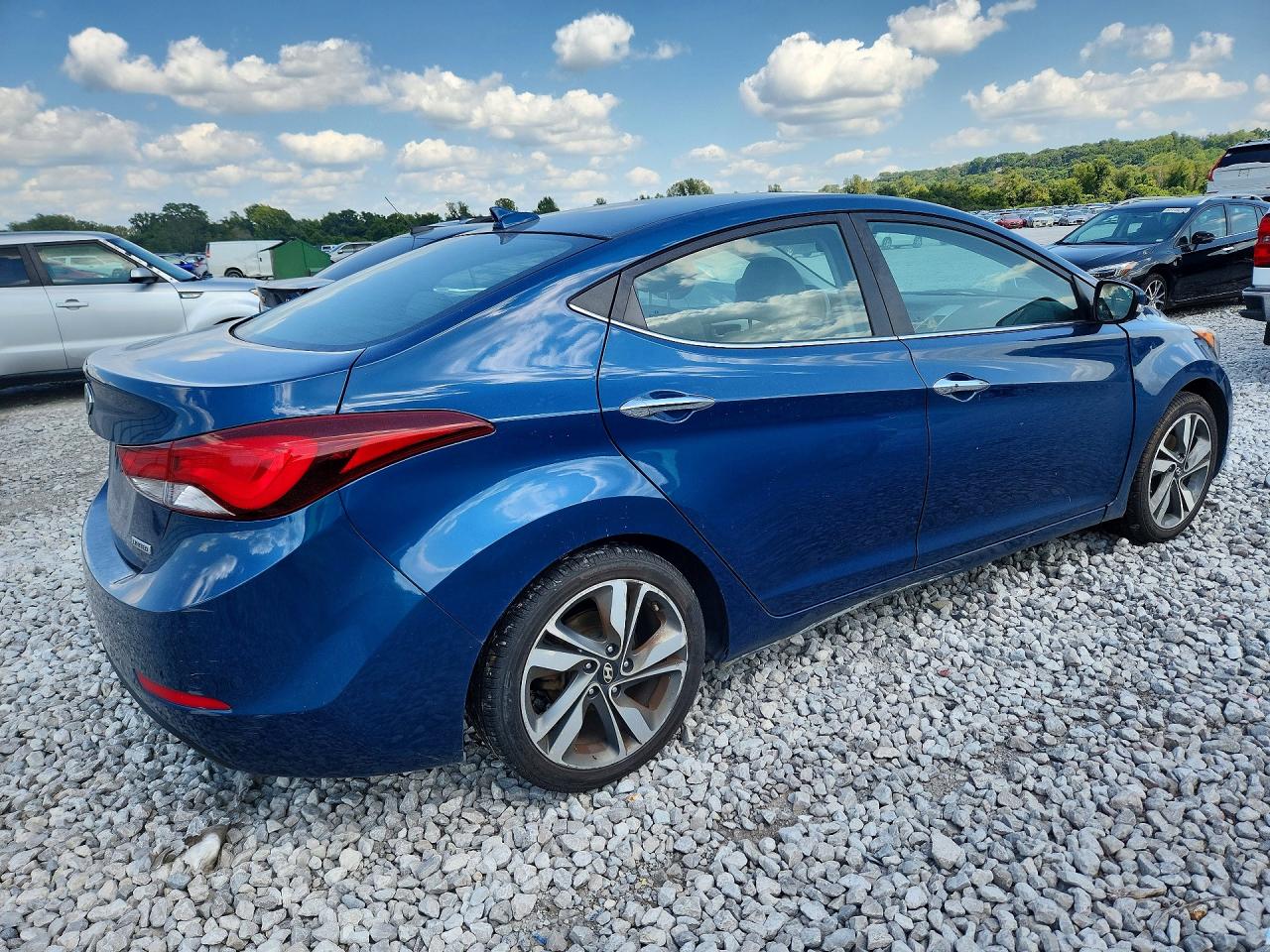 2014 Hyundai Elantra Limited Blue vin: KMHDH4AE9EU071298