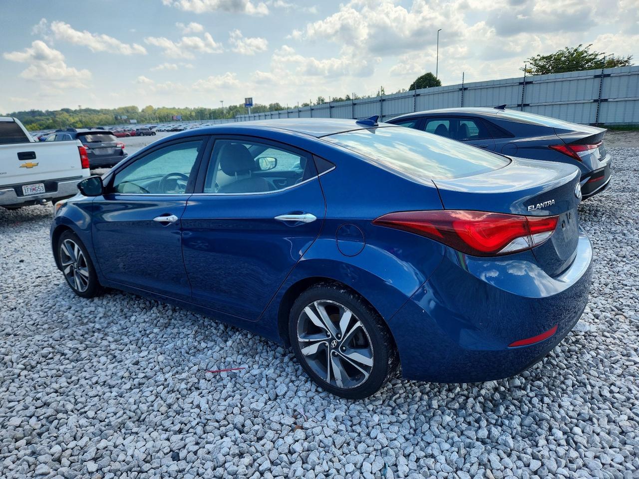 2014 Hyundai Elantra Limited Blue vin: KMHDH4AE9EU071298