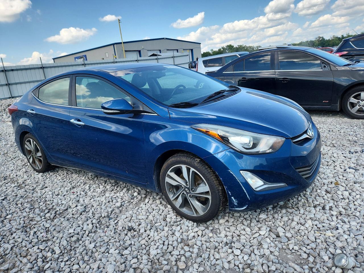 2014 Hyundai Elantra Limited Blue vin: KMHDH4AE9EU071298