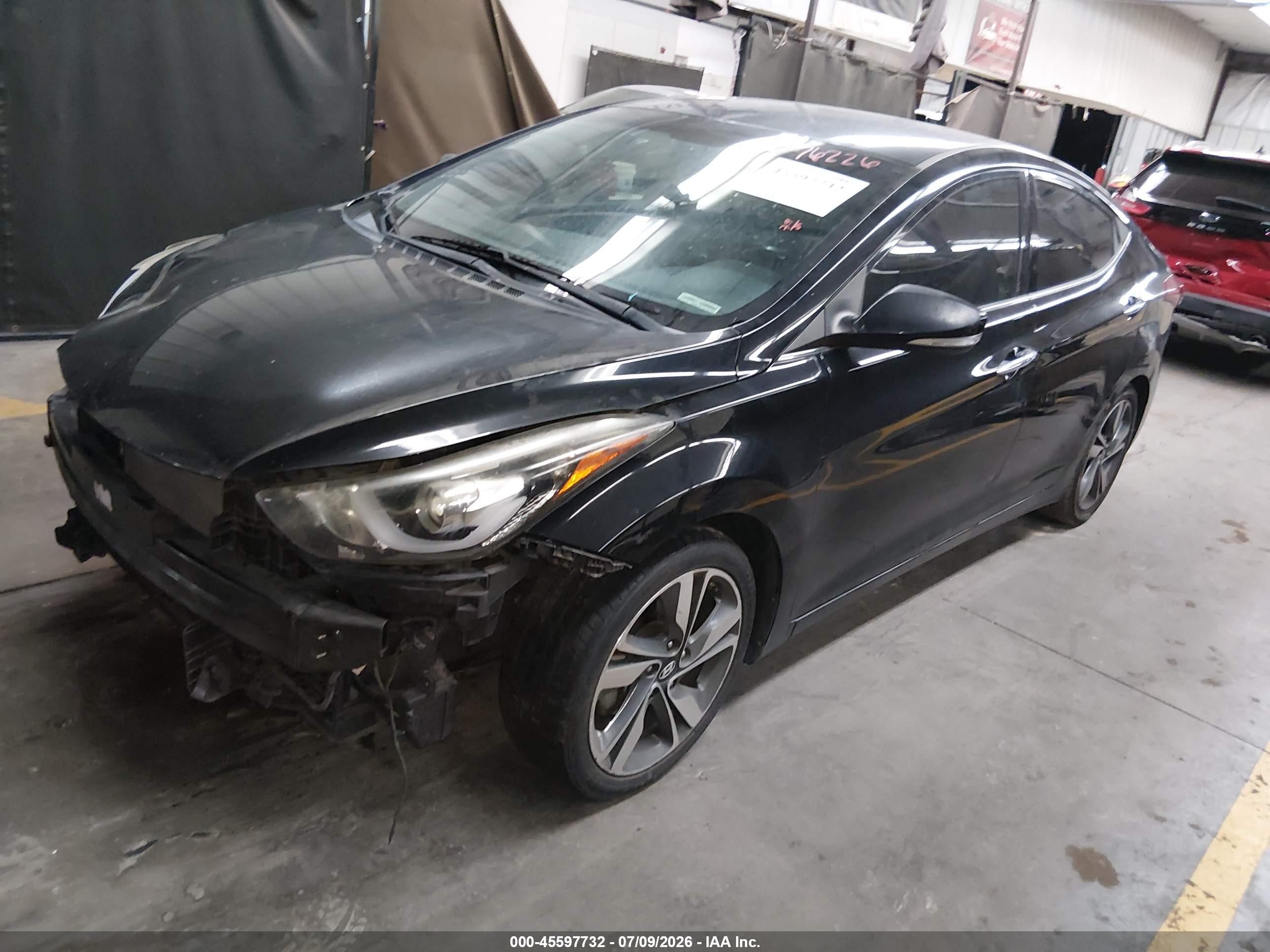 2014 Hyundai Elantra Limited Black vin: KMHDH4AE9EU076226