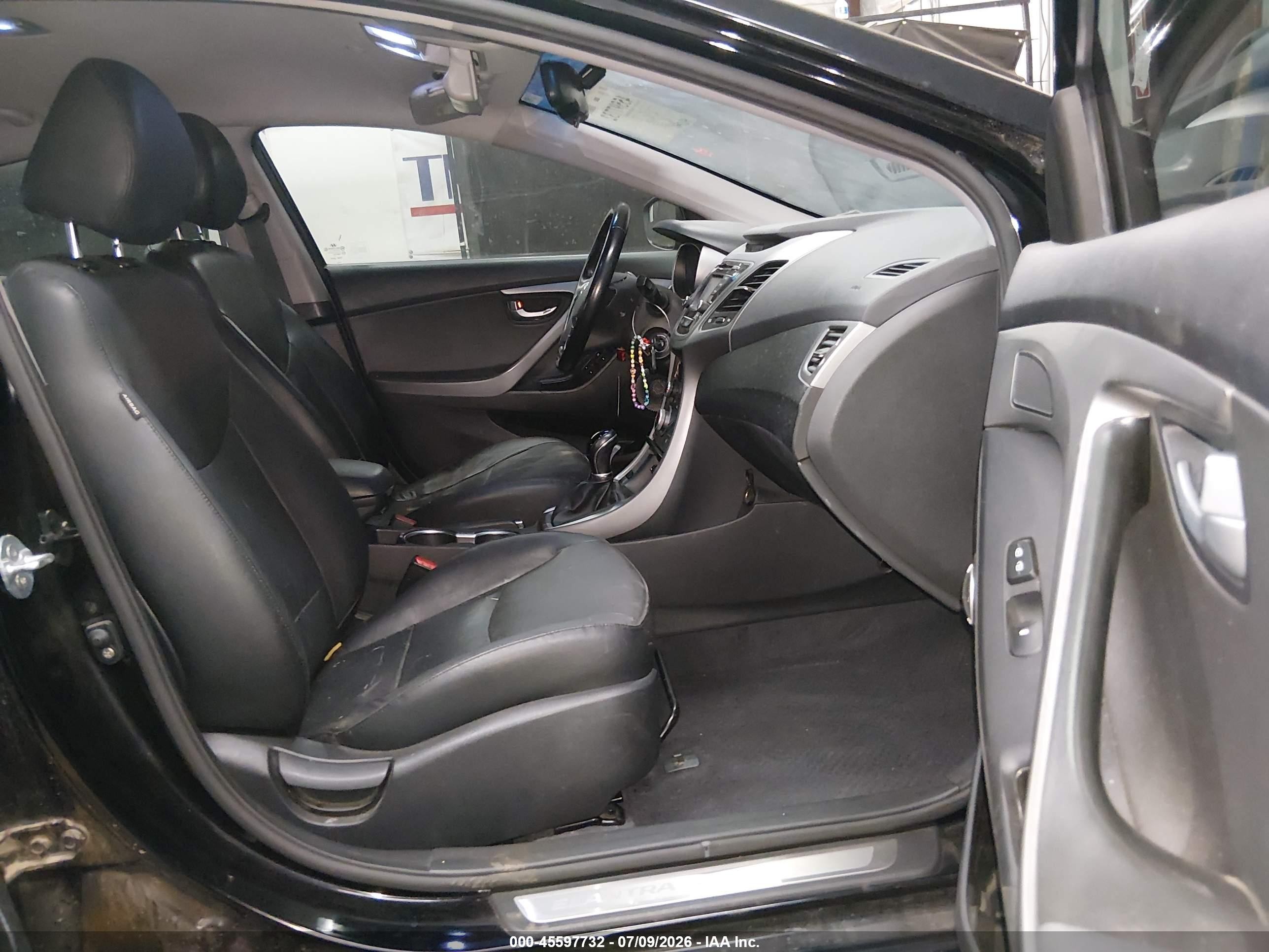 2014 Hyundai Elantra Limited Black vin: KMHDH4AE9EU076226