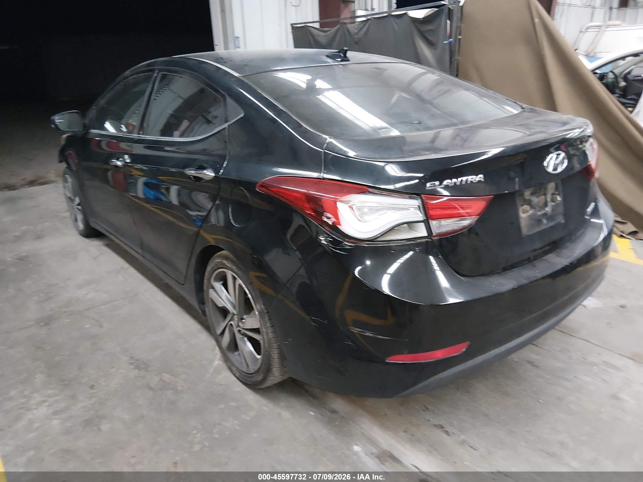 2014 Hyundai Elantra Limited Black vin: KMHDH4AE9EU076226