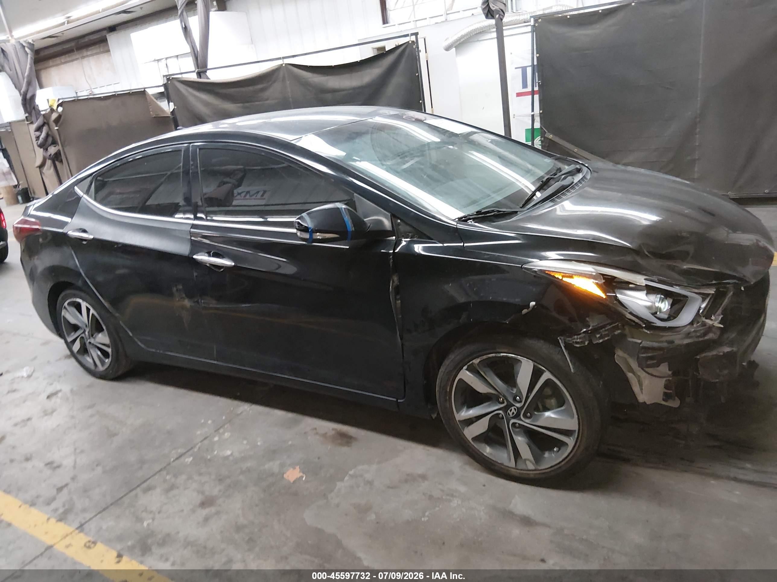 2014 Hyundai Elantra Limited Black vin: KMHDH4AE9EU076226