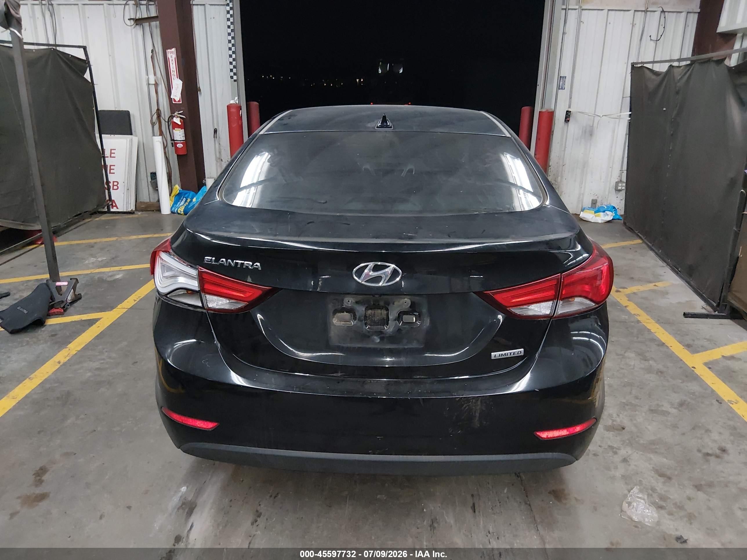 2014 Hyundai Elantra Limited Black vin: KMHDH4AE9EU076226