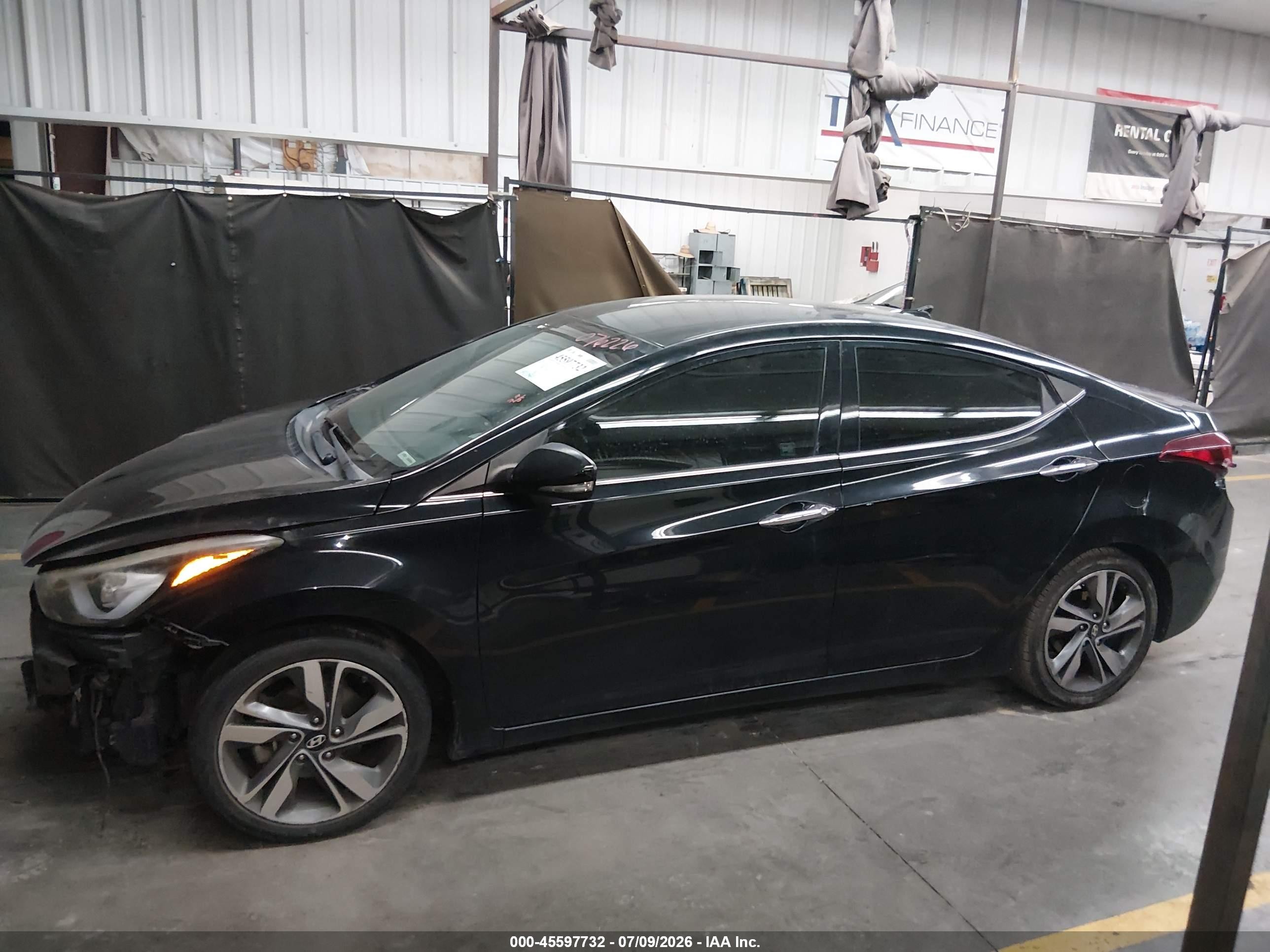2014 Hyundai Elantra Limited Black vin: KMHDH4AE9EU076226