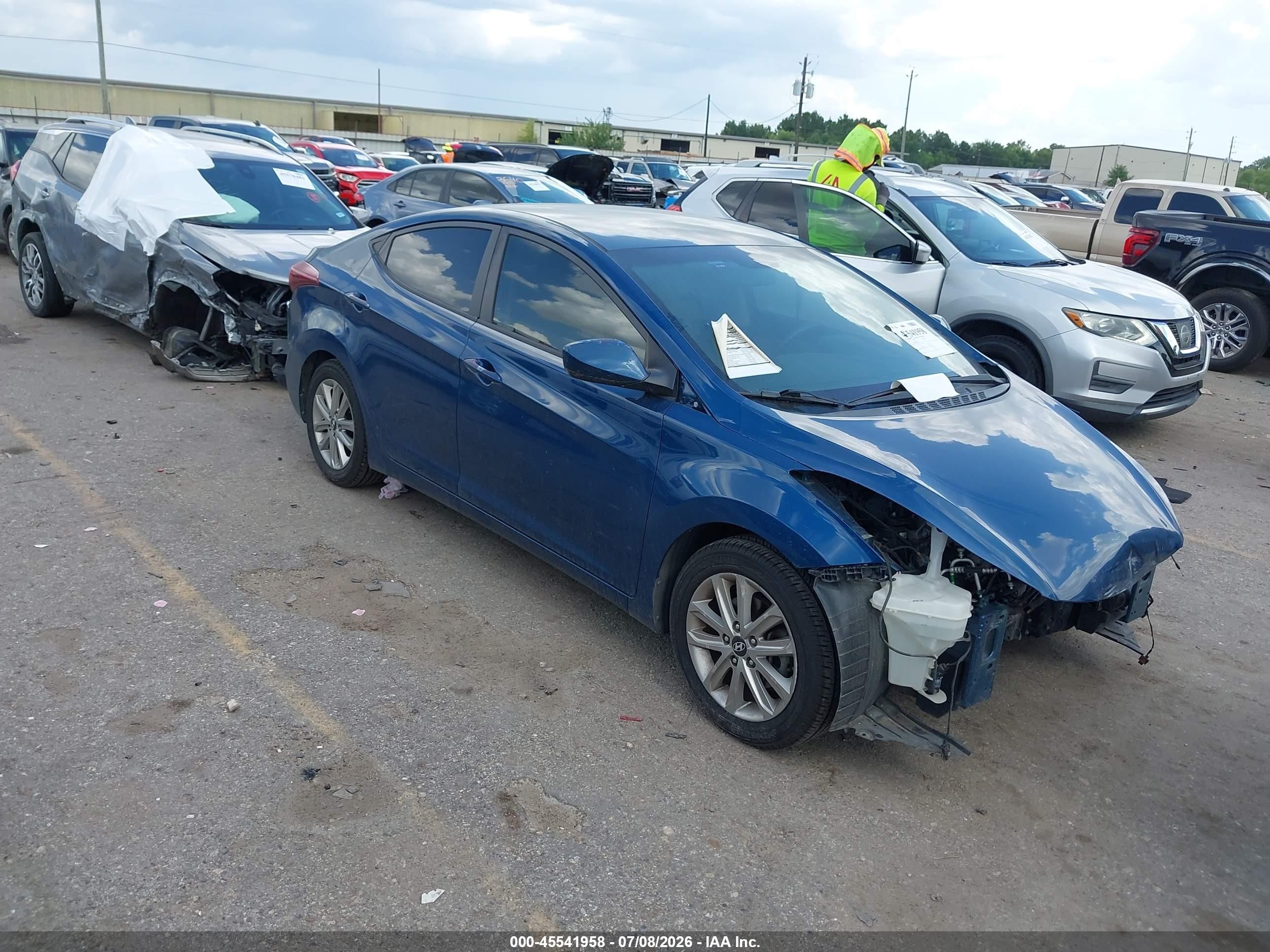 2014 Hyundai Elantra Se Blue vin: KMHDH4AE9EU088201