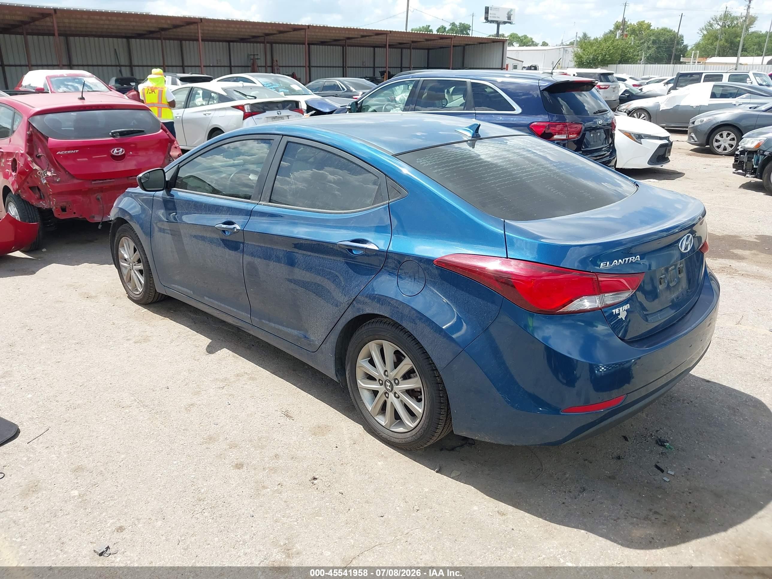 2014 Hyundai Elantra Se Blue vin: KMHDH4AE9EU088201