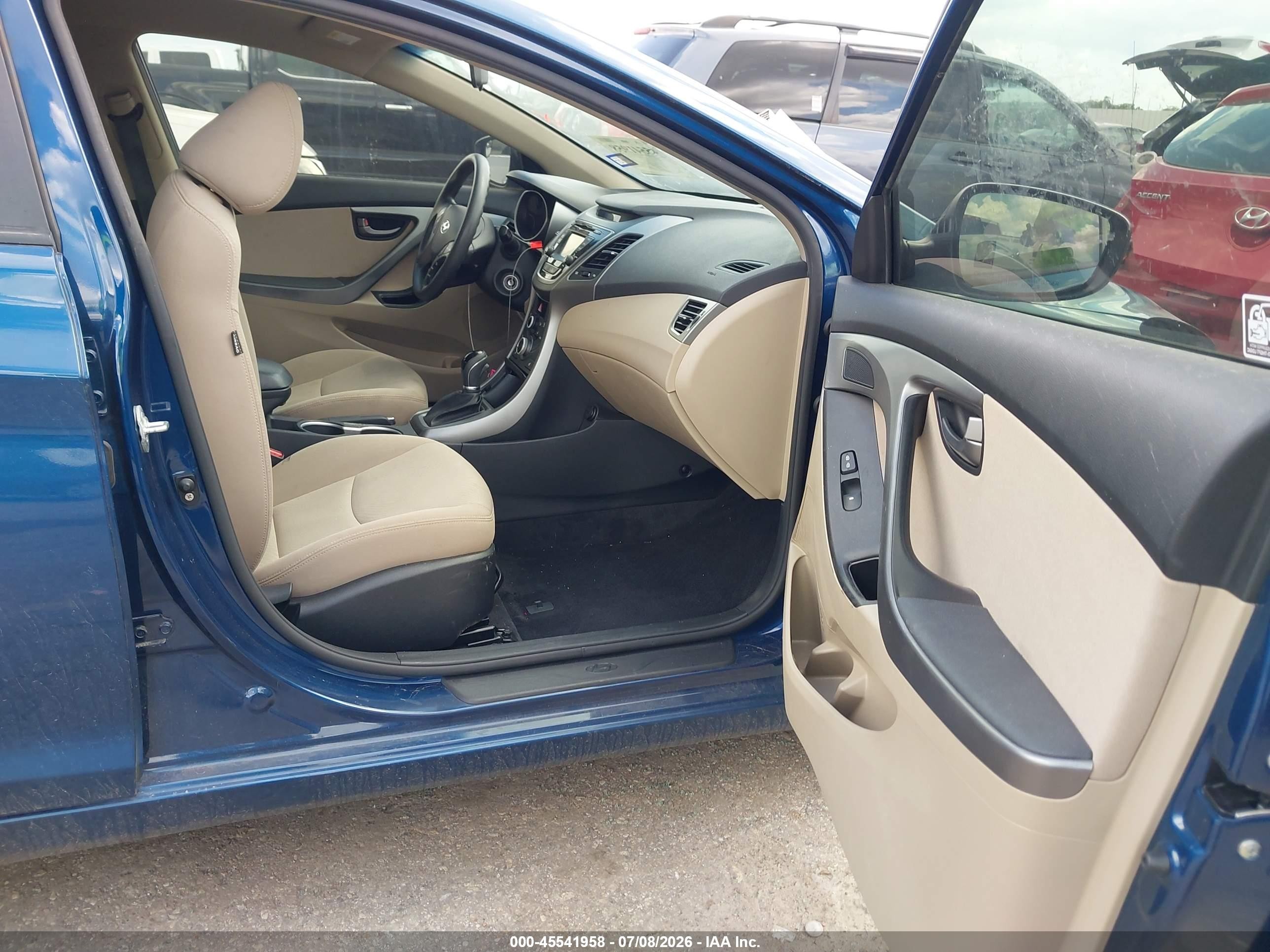 2014 Hyundai Elantra Se Blue vin: KMHDH4AE9EU088201