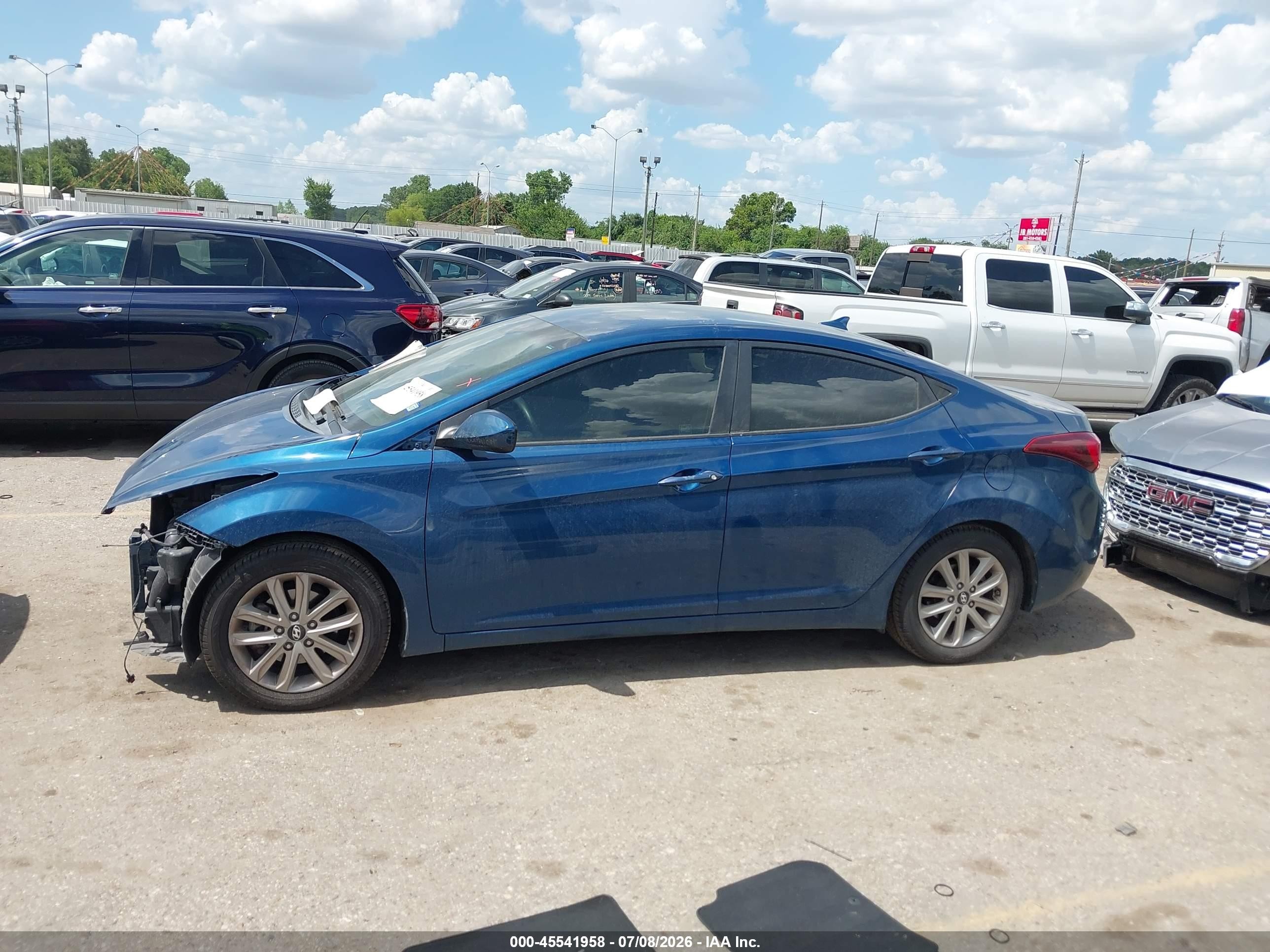 2014 Hyundai Elantra Se Blue vin: KMHDH4AE9EU088201