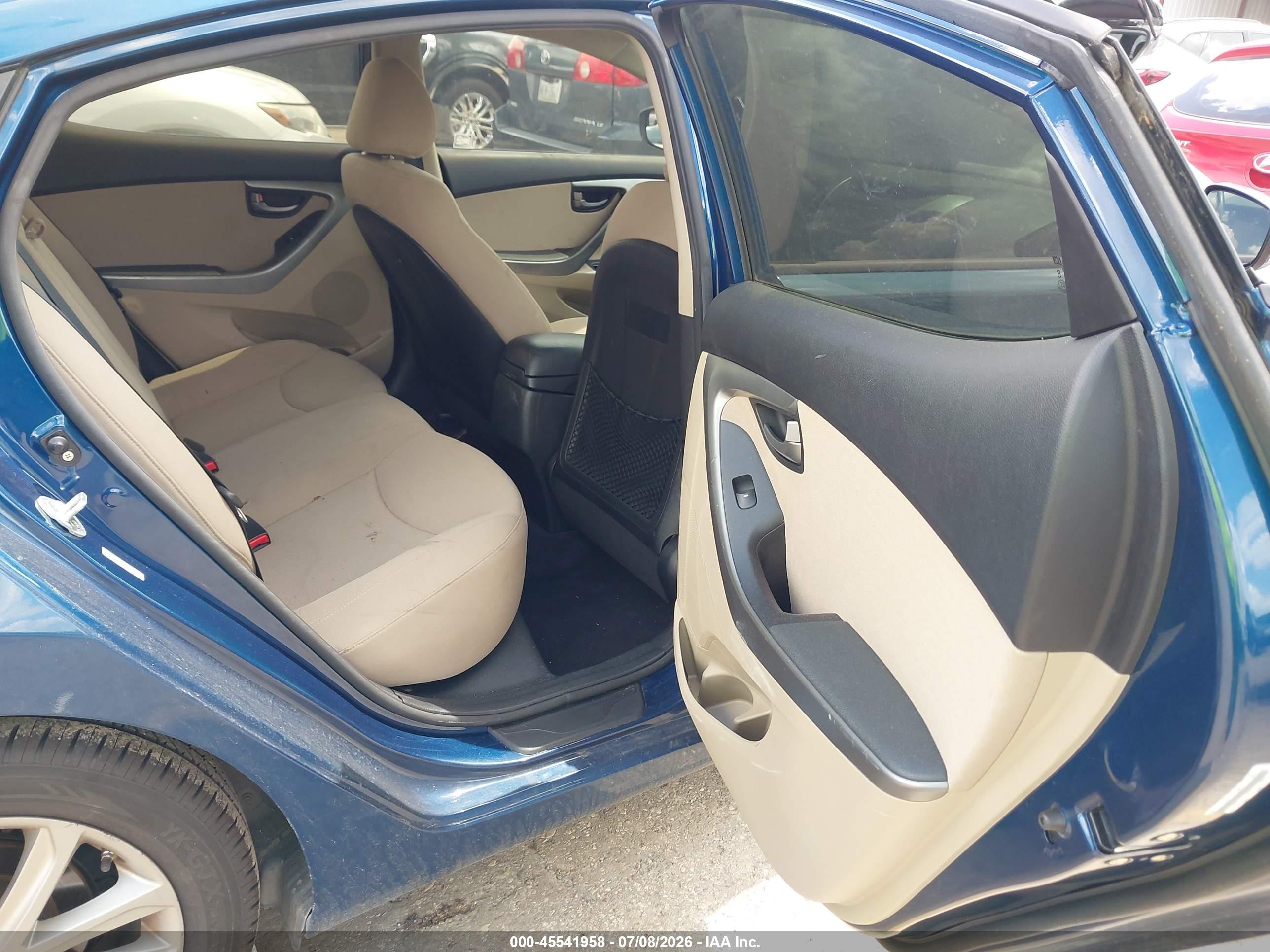 2014 Hyundai Elantra Se Blue vin: KMHDH4AE9EU088201