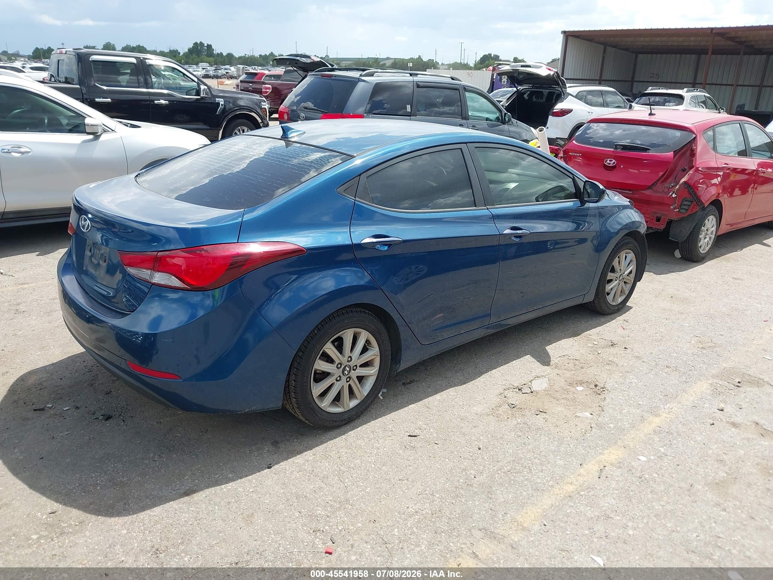2014 Hyundai Elantra Se Blue vin: KMHDH4AE9EU088201