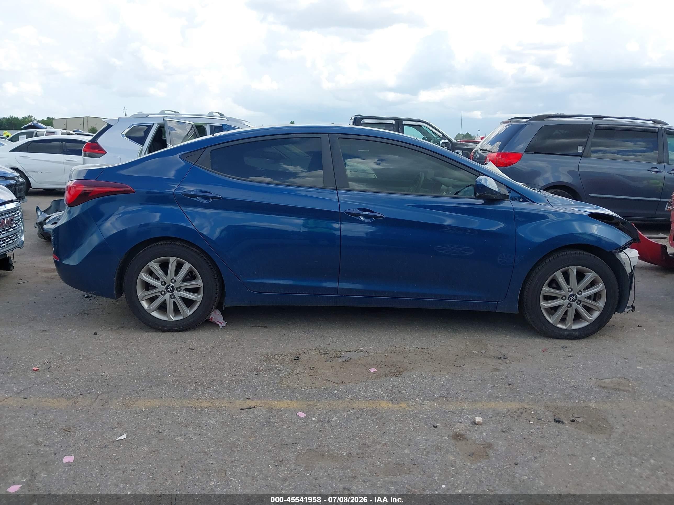 2014 Hyundai Elantra Se Blue vin: KMHDH4AE9EU088201