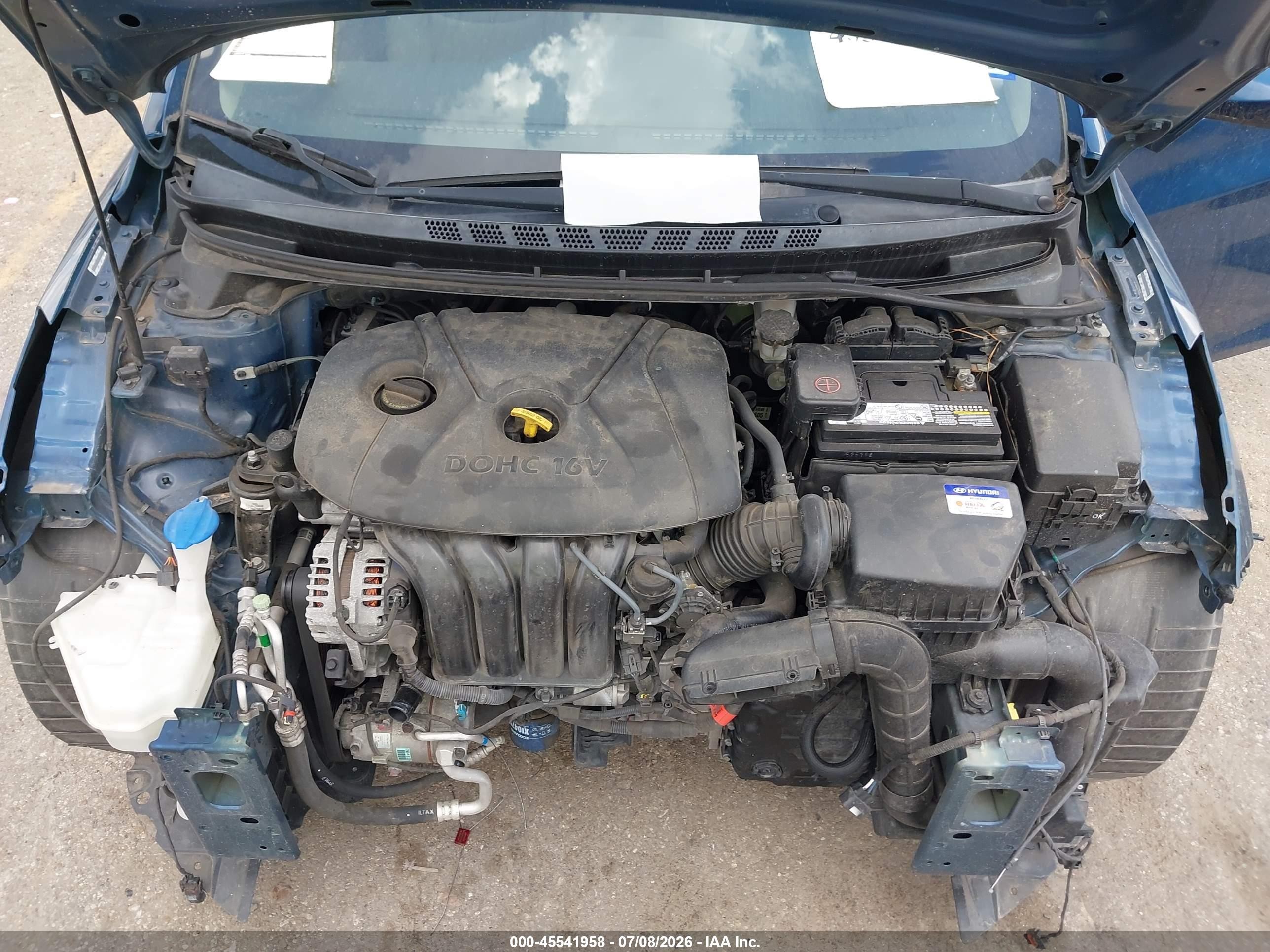 2014 Hyundai Elantra Se Blue vin: KMHDH4AE9EU088201