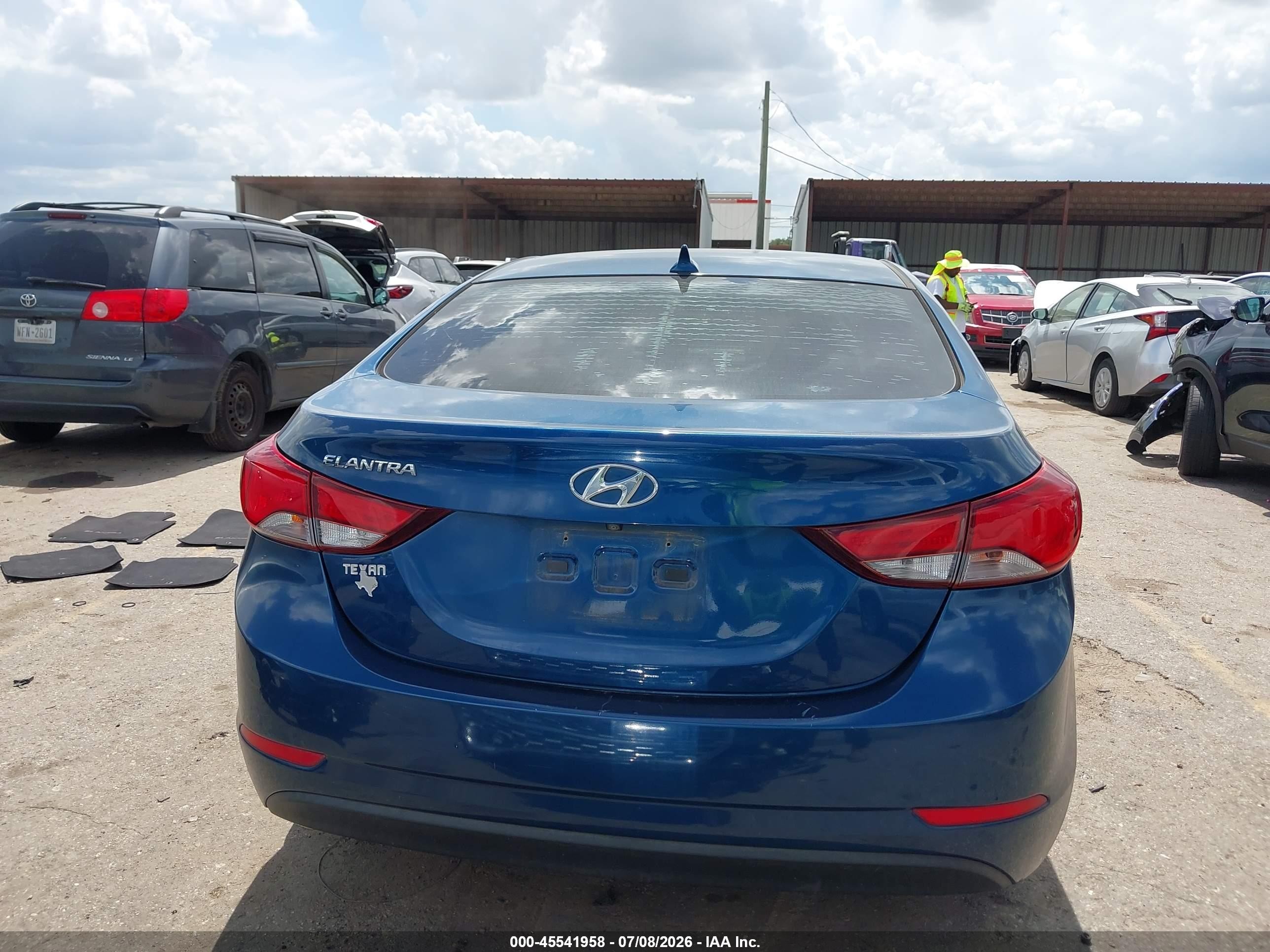 2014 Hyundai Elantra Se Blue vin: KMHDH4AE9EU088201