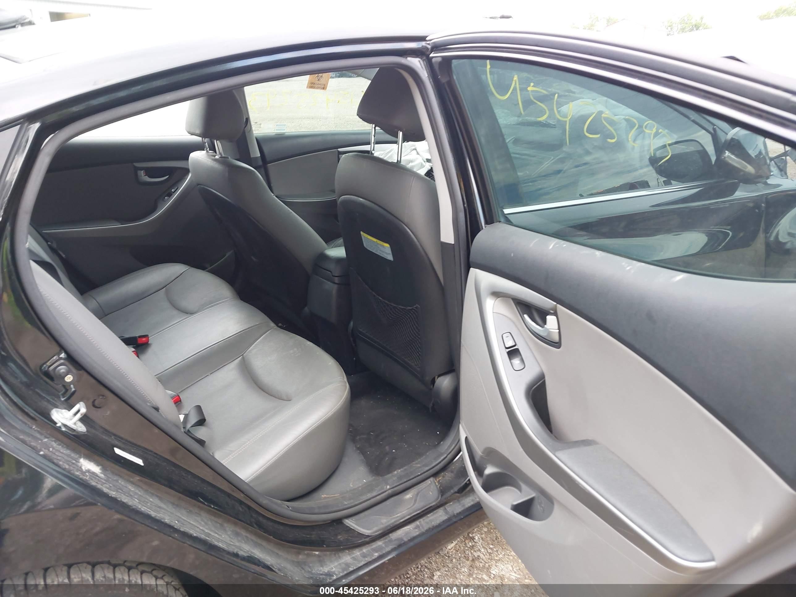 2014 Hyundai Elantra Limited Black vin: KMHDH4AE9EU096203