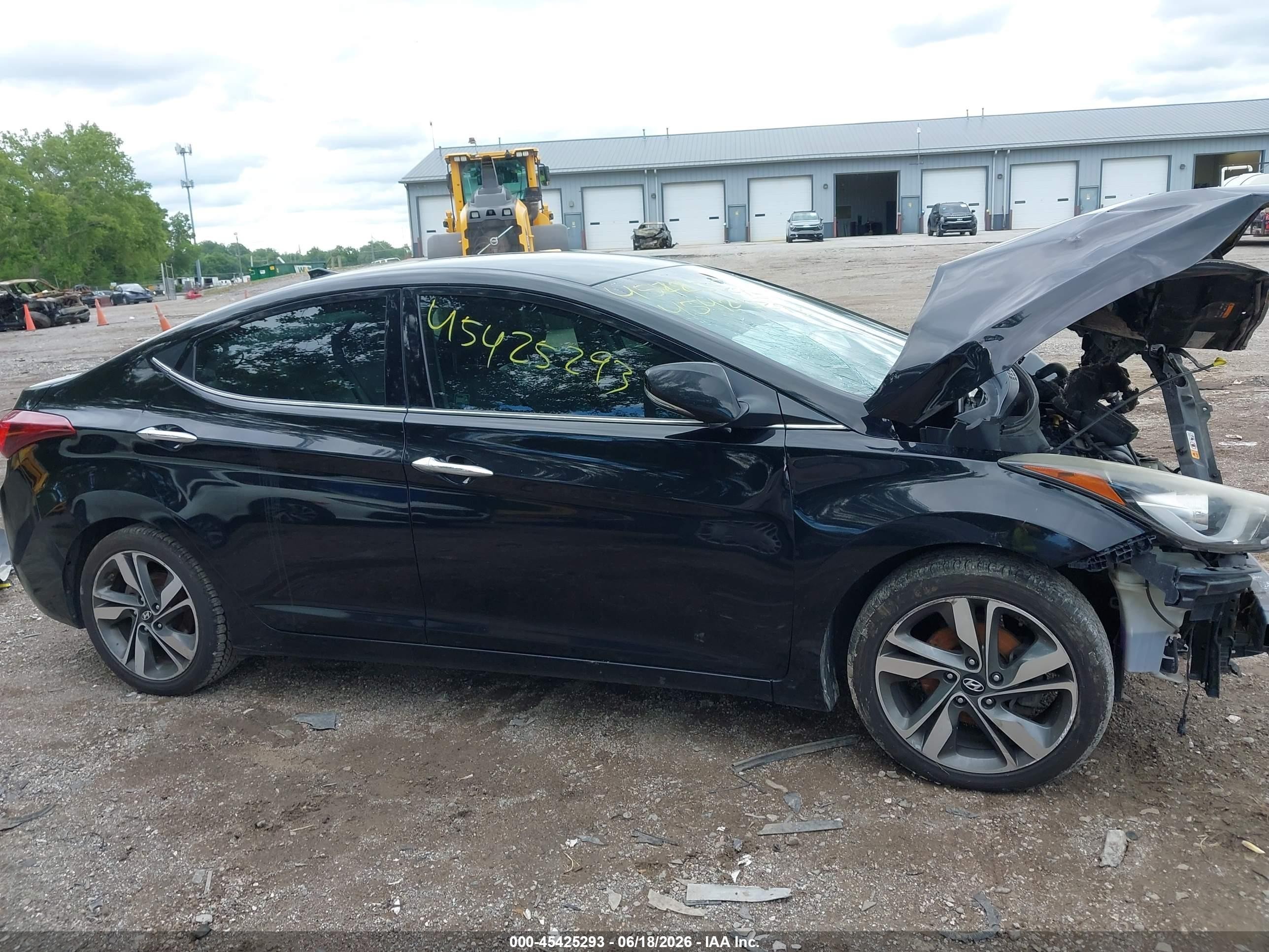 2014 Hyundai Elantra Limited Black vin: KMHDH4AE9EU096203
