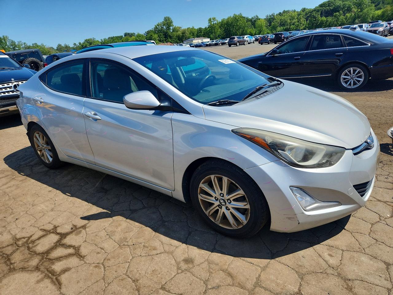 2014 Hyundai Elantra Se Silver vin: KMHDH4AE9EU103084