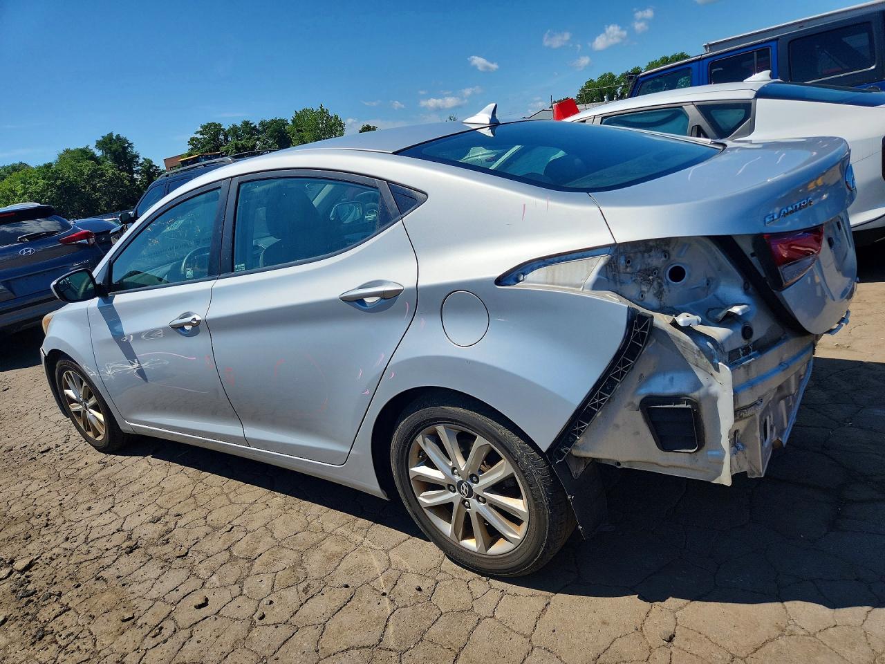 2014 Hyundai Elantra Se Silver vin: KMHDH4AE9EU103084