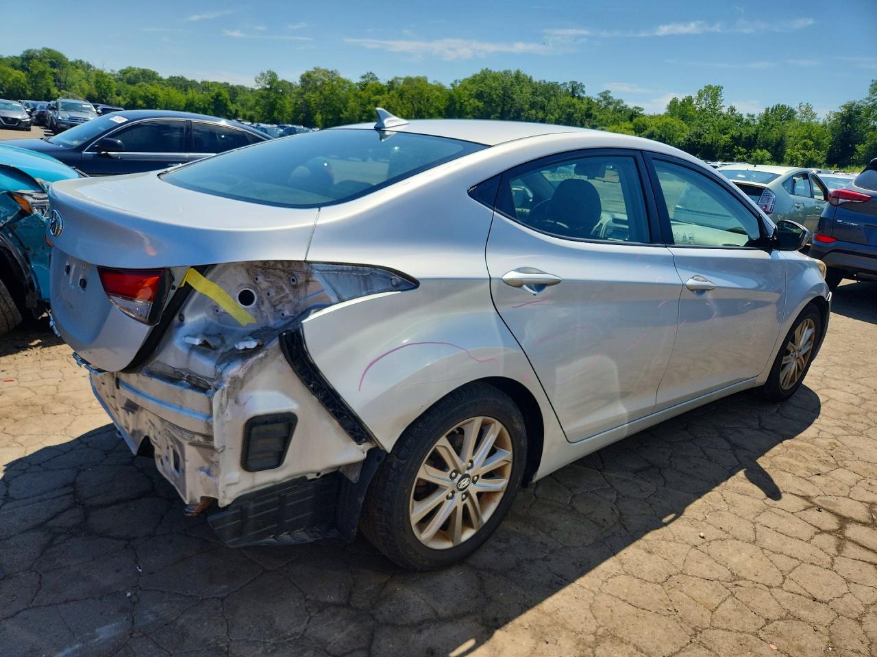 2014 Hyundai Elantra Se Silver vin: KMHDH4AE9EU103084